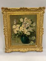 Jean VERDIER (1901-1969). "Bouquet de fleurs". Huile sur toile Signée...