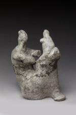 Gabriel GOUTTARD (1927-2015). "Mère jouant avec son enfant". Sculpture en...