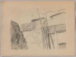 Gabriel GOUTTARD (1927-2015). "Paysage aux maisons". Pastel sur papier, signé...