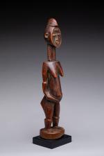 CÔTE d'IVOIRE. Ancienne statuette Koulango en bois belle patine brune.H....