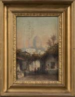 Louis-François THOMAS (1861- ?)
Scène orientaliste près de la mosquée.
Huile sur...
