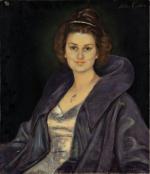 Hélier COSSON (1897-1976)
Portrait de dame.
Huile sur toile.
Signé en haut à...
