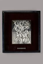 Salvador DALI (1904-1989)
Les trois Grâces.
Bas-relief en argent.
Signé en bas à...