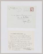 Pierre COMBET-DESCOMBES (1885-1966)
Lettre autographe adressée à Janine Raynond illustrée d'un...