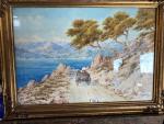 RAMBAUD, "Paysage de Provence", aquarelle Signée en bas à droite....