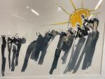 LAHBARI, "Soleil couchant", 1996, aquarelle et acrylique Signée et datée...