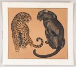 Georges Lucien Guyot (1885-1973)
« Panthère et léopard »
Gouache sur papier....