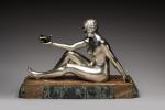 Etienne Forestier
« Jeune femme à l'oiseau »
Sujet en bronze à...