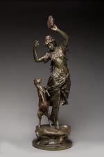 Adrien Etienne Gaudez (1845-1902)
« Esmeralda »
Groupe en bronze à patine...