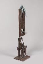 Ecole lyonnaise
« Personnage et abstraction »
Sculpture en métal et bronze...