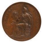LOUIS XIV :(1643-1715) : Grande medaille en bronze (84 mm)...