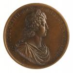 LOUIS XIV : Medaille par ROUSSEL a l avers et...