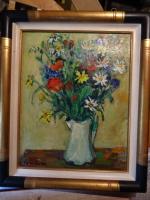 Pierre FAVRE (1906-1983). "Bouquet de fleurs des champs". Huile sur...