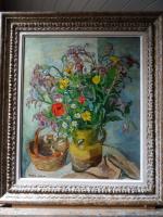 Pierre Favre (1906-1983). "Grand bouquet". Huile sur toile, Signée en...