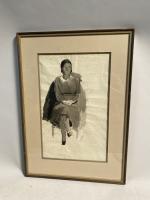 Antoine CHARTRES (1903-1968), "Femme assise", encre et lavis Signée en...