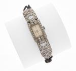 REGLIA - MONTRE bracelet en platine, diamants rose et ancien,...