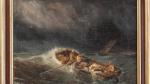 Attribué à Eugène ISABEY (1804-1886). "Pêcheurs dans la tempête"