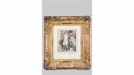 Jacques VILLON (1875-1963) d'après Auguste Renoir. "La loge". Aquatinte en...
