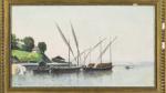 Jules Gachet (18591914) - Vue du lac Léman - ...