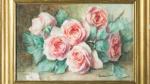 Marcelle Bonnardel (1879-1966) -Jetée de roses- Aquarelle sur