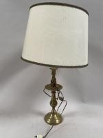 PIED de lampe en laiton doré époque fin XIXe siècle....