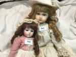 2 poupées contemporaines,
-« Loufa E 1990 » reproduction de bébé...