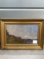 Anthelme BERGERON (XIXe -XXe siècle), « Paysage », huile sur panneau. 21...