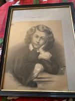 ECOLE FRANCAISE du XIXe siècle, GLEIZE ?, « Portrait de jeune homme »,...