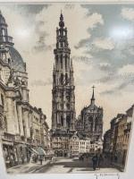 METHERLINCH ? , "Vues de Belgique et Pays-Bas", trois lithographies...