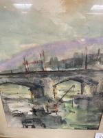 Nicolas SOKOLOFF (1899-1985), "Pont du chemin de fer sur la Saône »,...