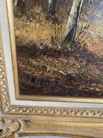 Robert MOGISSE (n é en 1933), « Paysages de forêt », deux huiles...