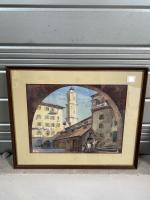 Jean-Marc DEBENEDETTI (XXe siècle), « Vue de ville », aquarelle signée en...