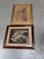 "Enée". Une GRAVURE.
Epoque XVIIIème et XIXème siècle.
48 x 38 cm

On...