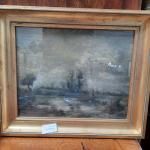 F. DOUILLET (XIXème-XXème siècle)
Paysage au lac
Huile sur isorel signée et...