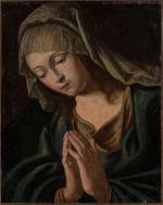ECOLE ITALIENNE du XIXème siècle, d'après SASSOFERRATO
Vierge en prière
Toile
49,5 x...