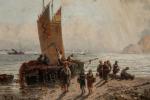 Achille DOVERA 
(Milan 1838 - 1895) 
Les pêcheurs 
Sur sa...