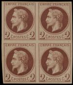 Timbre N°26C - Bloc de 4 timbres : Réimpression ROTHSCHILD...