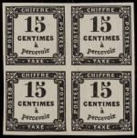 Timbre Taxe N°3  - Bloc de 4 timbres 15c...