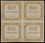 Timbre Taxe N°8  - Bloc de 4 timbres 60c...