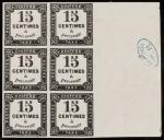 Timbre Taxe N°4  - Bloc de 6 timbres avec...