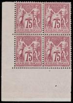 Timbre N°71 Type I  - Bloc de 4 timbres...