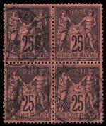 Timbre N°91 Type II - Bloc de 4 timbres oblitérés...