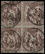 Timbre N°67 Type I - Bloc de 4 timbres oblitéré...