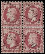 Timbre N°32 - Bloc de 4 timbres oblitérés : 80c...