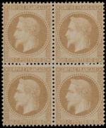 Timbre N°28B Type II - Bloc de 4 timbres oblitérés...