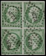Timbre N°12 - Bloc de 4 timbres oblitérés : 5c...