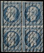 Timbre N°20 - Bloc de 4 timbres oblitérés : 25c...