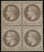 Timbre N° 27B - Bloc de 4 timbres neufs avec...