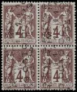 Timbre Préoblitéré N°14  - Bloc de 4 timbres :...
