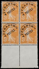 Timbre Préoblitéré N°50  - Bloc de 4 timbres :...